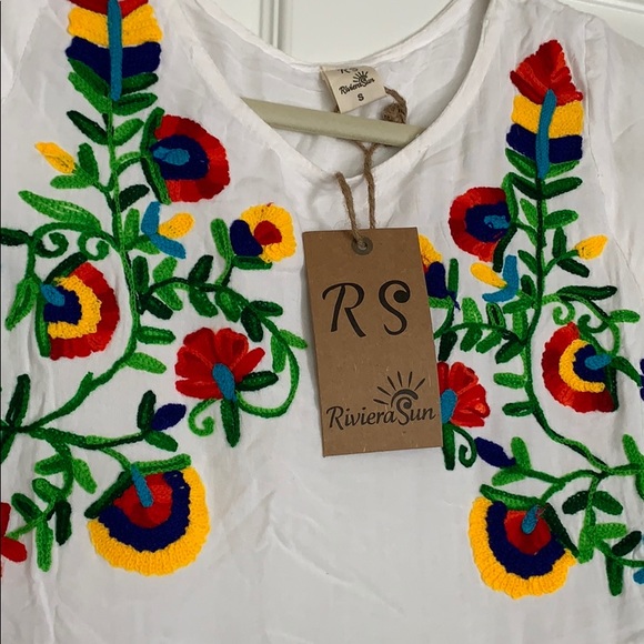 Rivera Sun Rayon Crepe Embroidered Dress - Picture 8 of 10